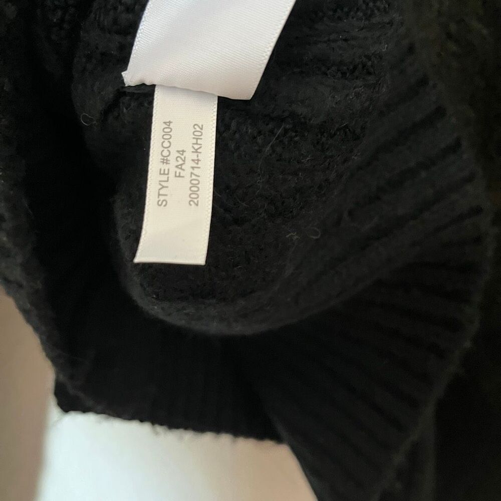 J. Crew Black Collared Cable Knit Button Down Car… - image 7